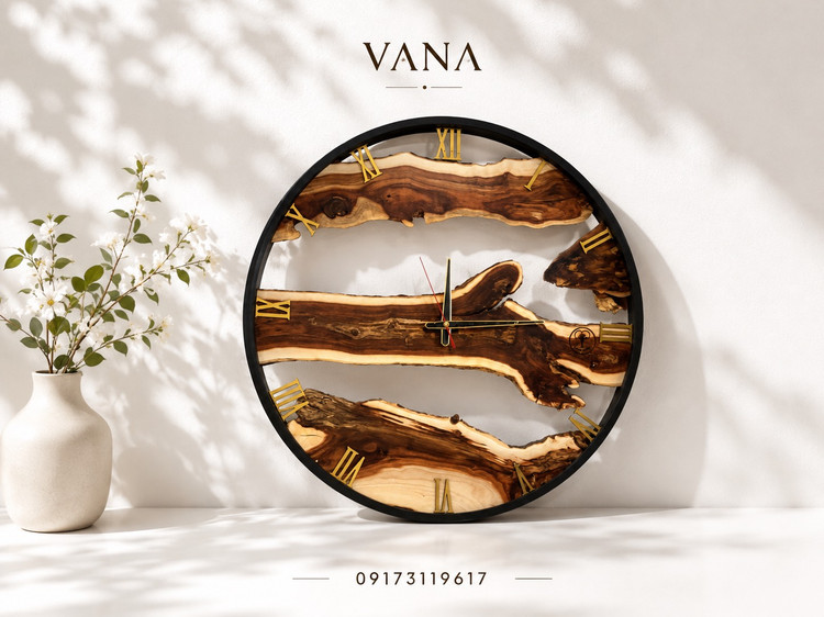 🕰️ ساعت روستیک VANA | ترکیب چوب طبیعی و طراحی خاص