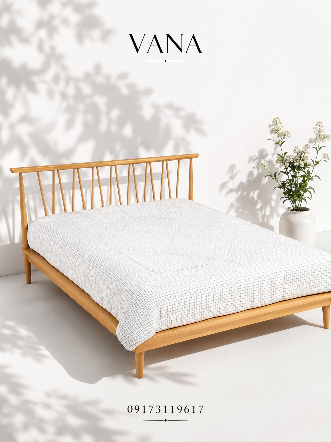 🛏️ تخت خواب چوبی VANA | مدل اسپرت و مدرن | چوب سوپر راش گرجستان