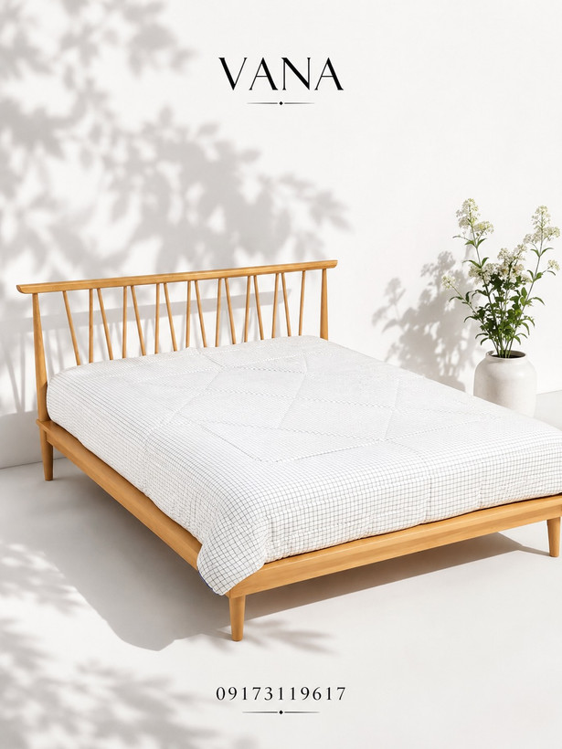 🛏️ تخت خواب چوبی VANA | مدل اسپرت و مدرن | چوب سوپر راش گرجستان