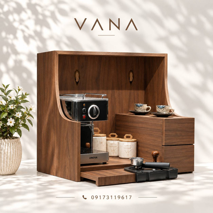 کافی بار کابینتی VANA | روکش راش